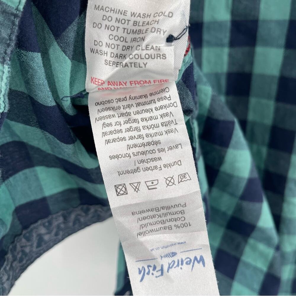 WEIRD FISH Button Down Shirt Small Short Sleeve Buffalo Check Lifestyle Outdoor - Picture 13 of 15